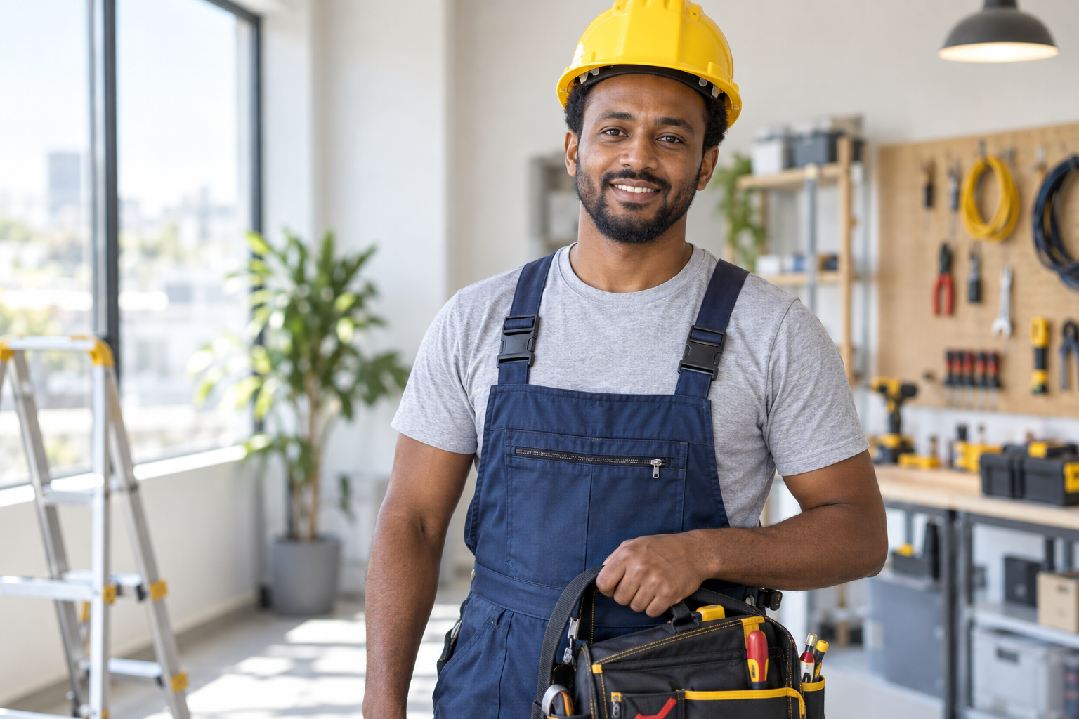 AI-generated Habesha professional with tools